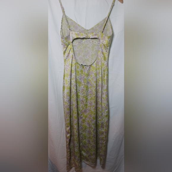 ZARA Floral A-Line Dress - Green and Purple - Picture 6 of 9